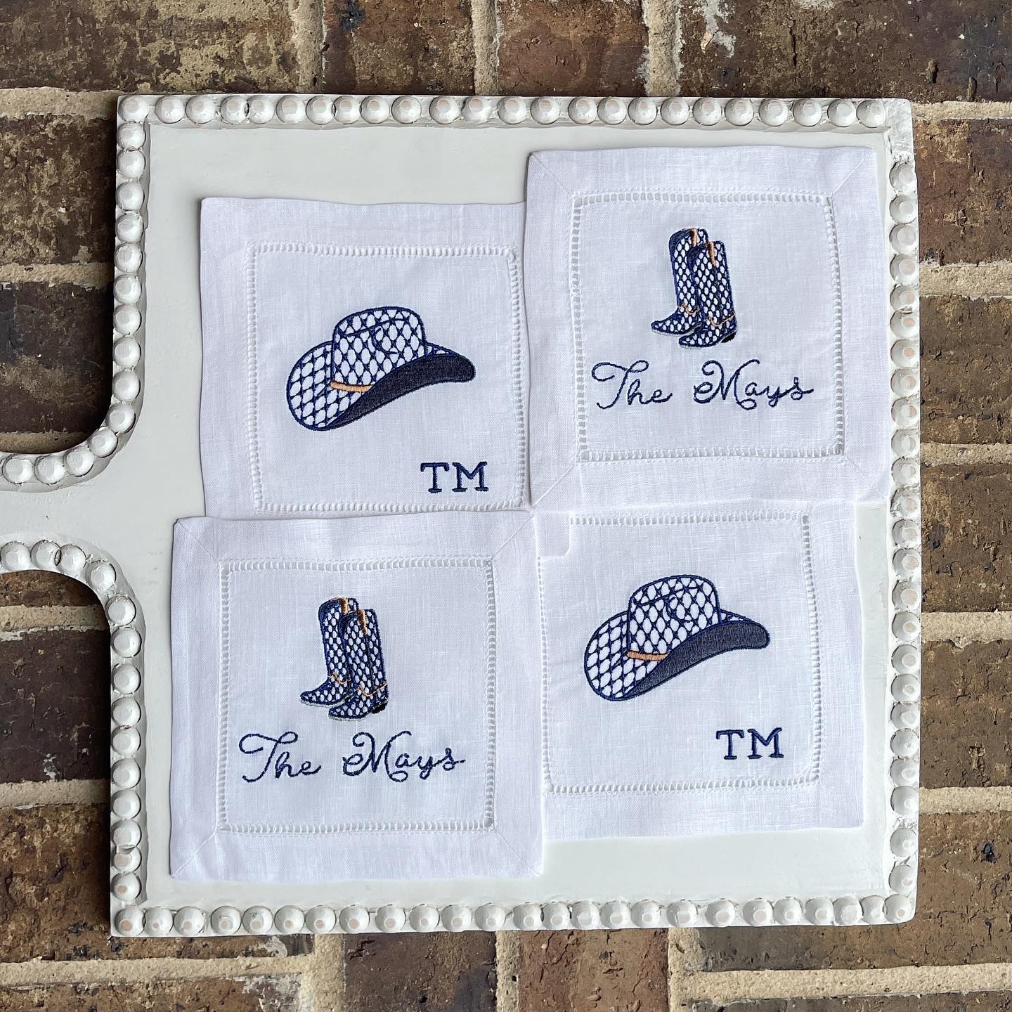 Cowboy Classic Linen Cocktail Napkins