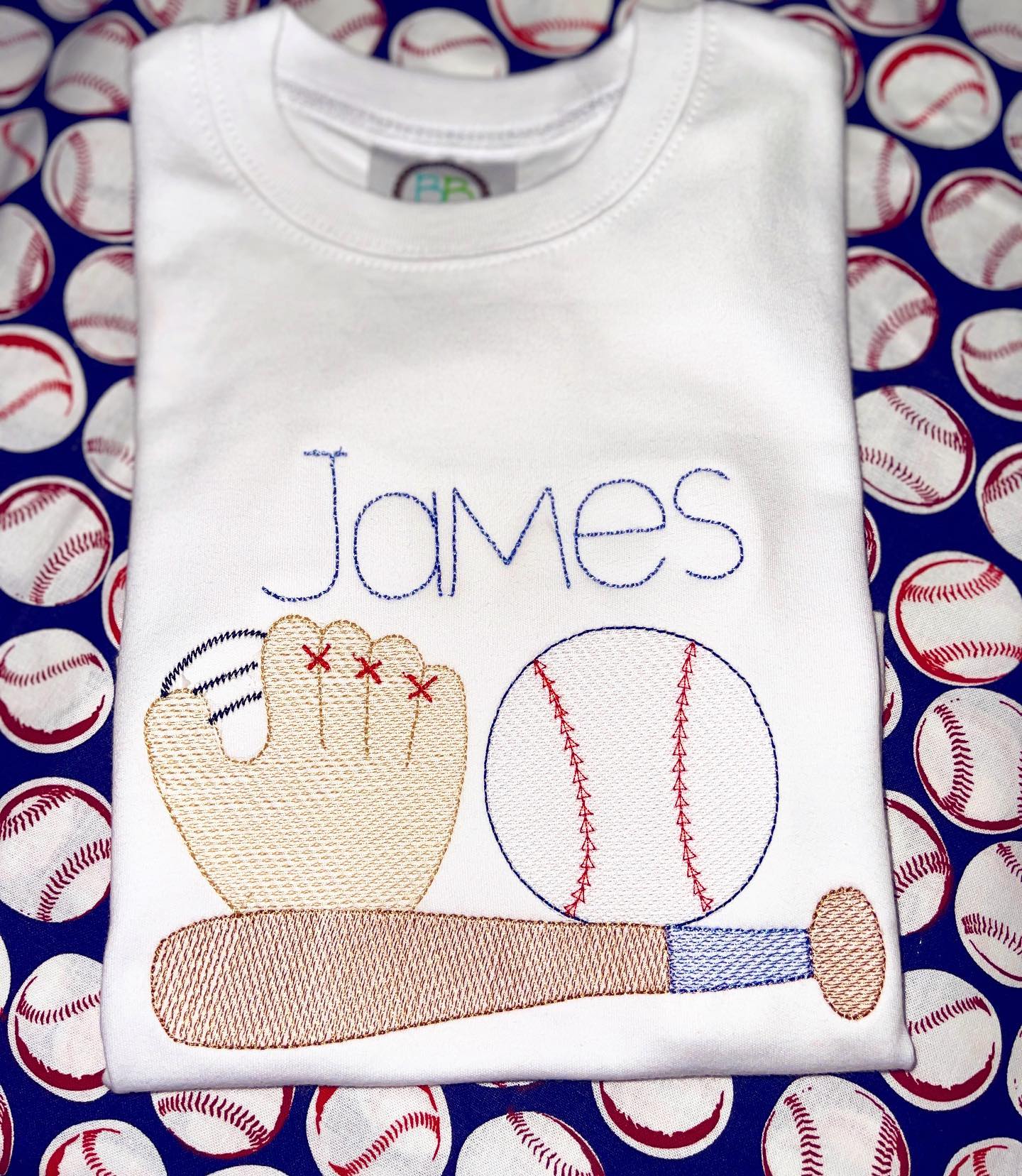 Embroidered Toddler Baseball Shirt with Name