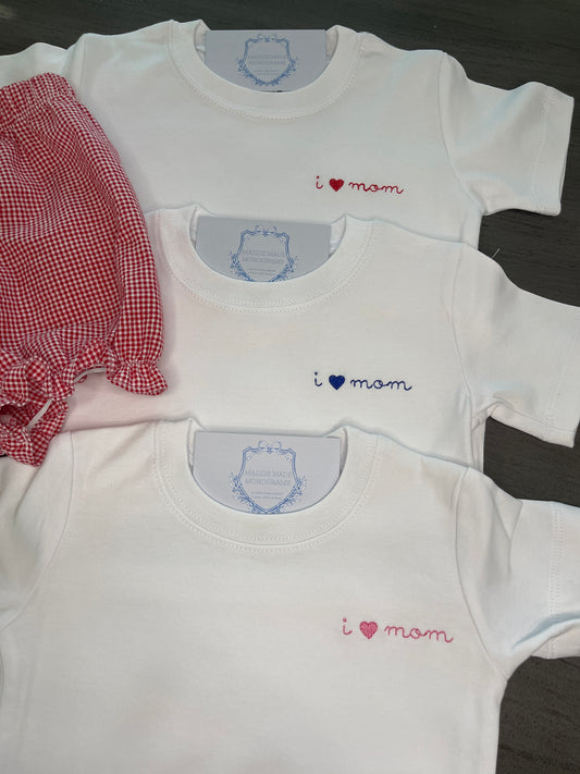 I LOVE Mom Kids T-Shirt