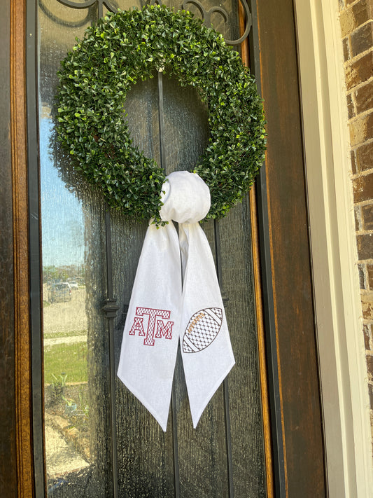 Texas A&M Football Wreath Sash